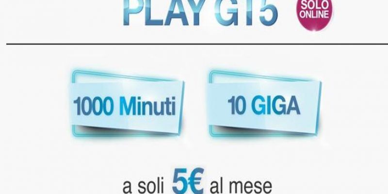 PLAY GT5 1000 minuti 10GB 5€ al mese con Tre